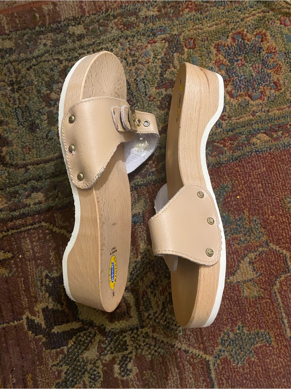 Dr. Scholl's Nude Leather Slide Clogs✨ - Picture 2 of 5